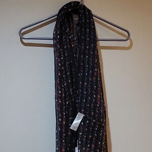 LOFT Black Floral Women's Scarf